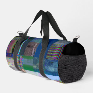 1C9984DA Glitch Art Digital Distortion Vaporwave Duffle Bag