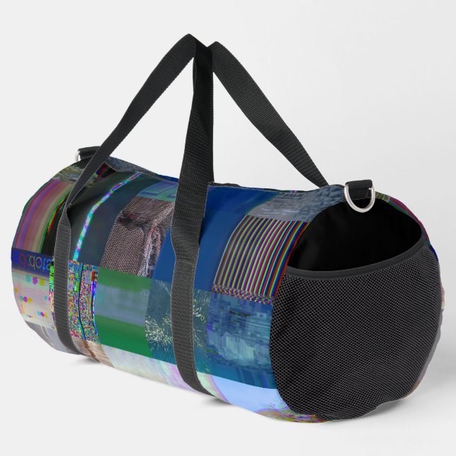 1C9984DA Glitch Art Digital Distortion Vaporwave Duffle Bag (Right Corner)