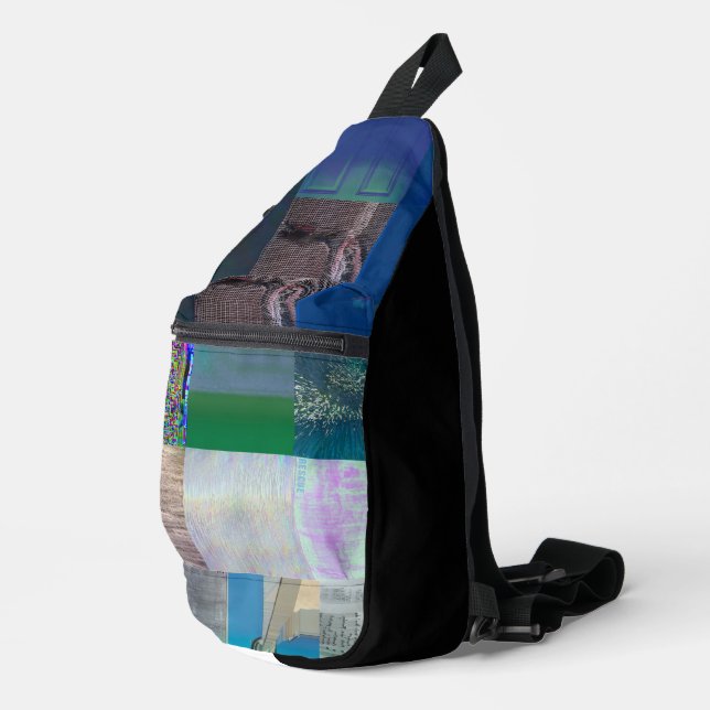 1C9984DA Glitch Art Digital Distortion Vaporwave Sling Bag (Right Corner)