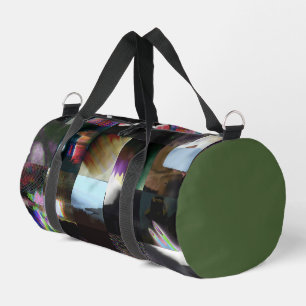 1FB1F9F4 Cyberpunk Glitch Art Mosaic Abstract Duffle Bag