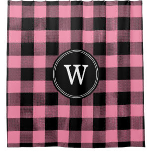 1I Round - Buffalo Plaid 2X Thin Frame Shower Curtain