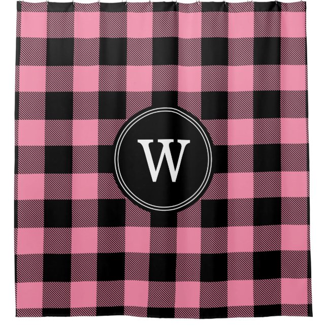 1I Round - Buffalo Plaid 2X Thin Frame Shower Curtain (Front)