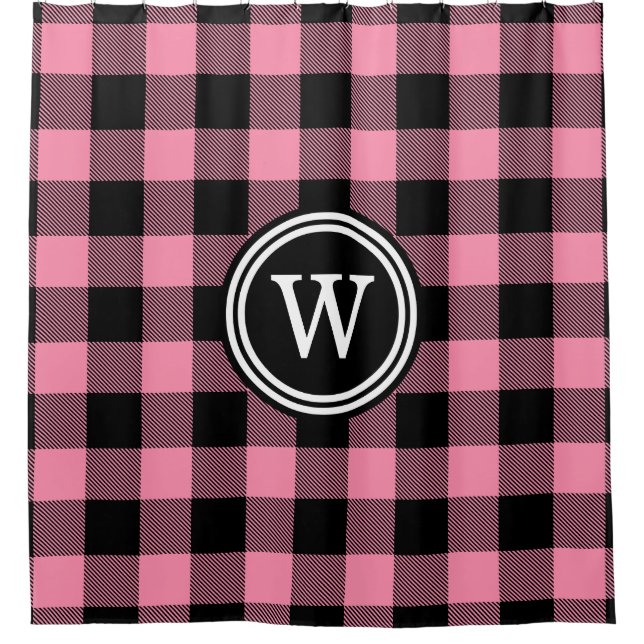 1I Round - Buffalo Plaid Shower Curtain (Front)