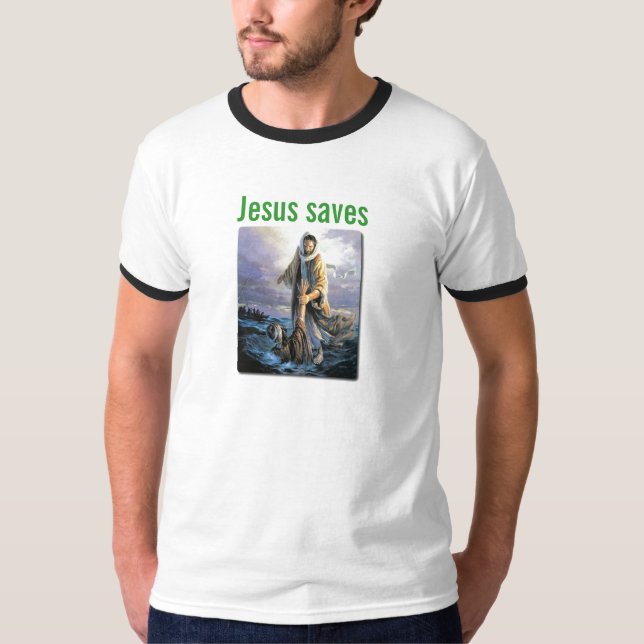 1jesus_saves, Jesus saves T-Shirt (Front)