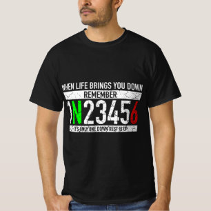 1N23456 Motorcycle Gear Shift Motorcyclist  T-Shirt