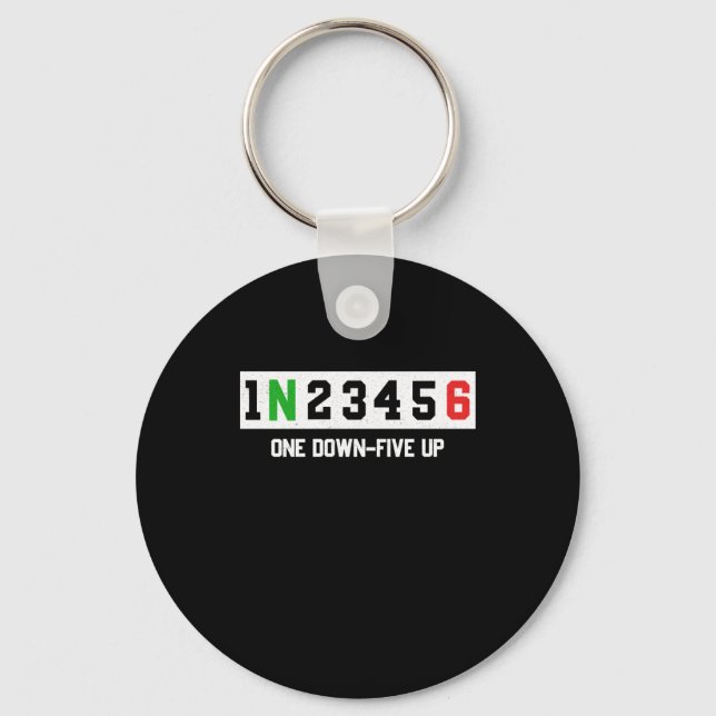 1N23456 Motorcycle Shift Biker Motorcyclist Key Ring (Front)