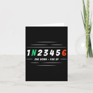 1n256 1 Down 6 Up Motorcycle Racing Biker Gift Card