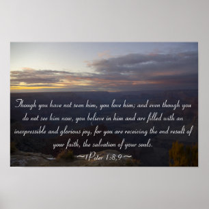 1Peter 1:8,9 Poster