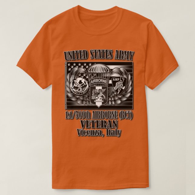 1st509th Airborne T-Shirt (Design Front)