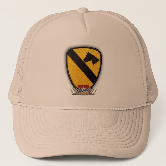 1st 7th cavalry air cav nam war trucker hat (Front)