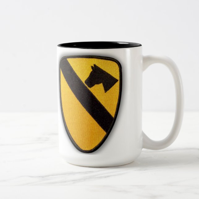 1st 7th cavalry division air cav veterans vets Two-Tone coffee mug (Right)