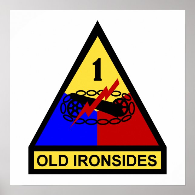 1st AD Old Ironsides Patch Poster (Front)
