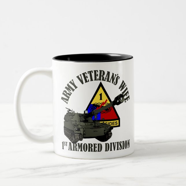 1st AD Proud Wife Two-Tone Coffee Mug (Left)
