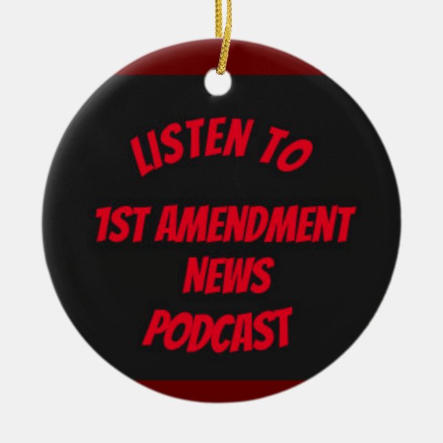 1st Amendment News Podcast Ornament (Front)