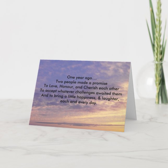 1st Anniversary Card (Front)