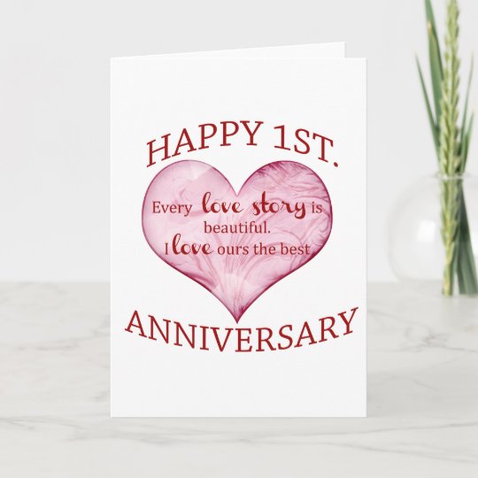 1st Anniversary Card Zazzle Co Nz