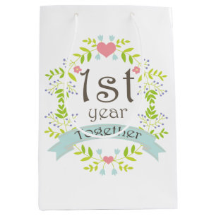 1st Anniversary Celebration Party Gift Medium Gift Bag