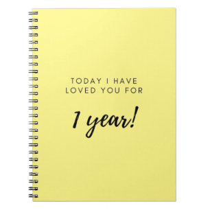 1st Anniversary Gift for Boyfriend Girlfriend Note Notebook