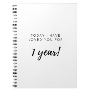 1st Anniversary Gift for Boyfriend Girlfriend Notebook