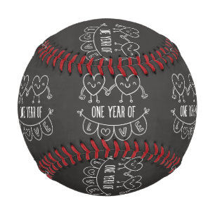 1st Anniversary Gift for Her Chalk Baseball