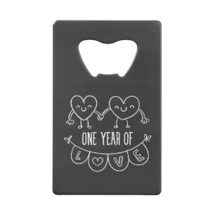 1st Anniversary Gift for Her Chalk Bottle Opener