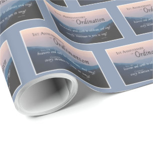 1st Anniversary of Ordination Congrats Wrapping Paper