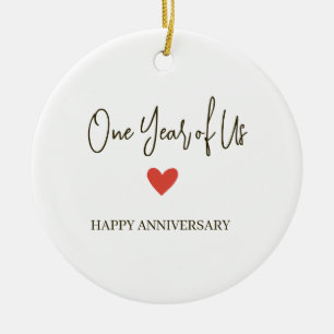 1st Anniversary – One Year of Us Ceramic Tree Decoration