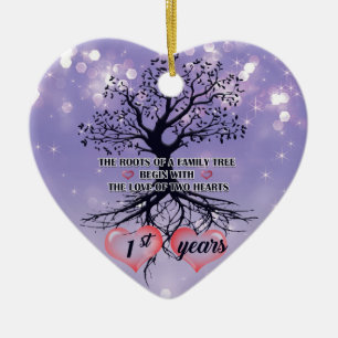 1st Anniversary Ornament Unique gift idea