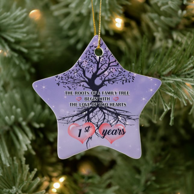 1st Anniversary Ornament | Unique gift idea  (Tree)