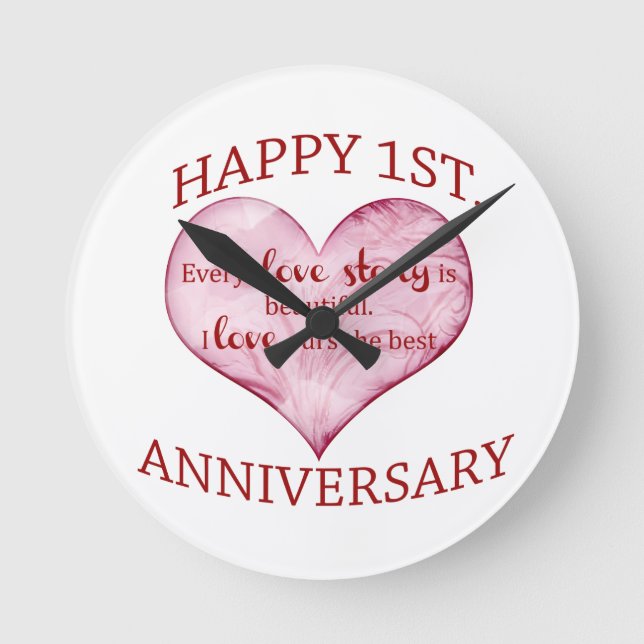 1st. Anniversary Round Clock (Front)