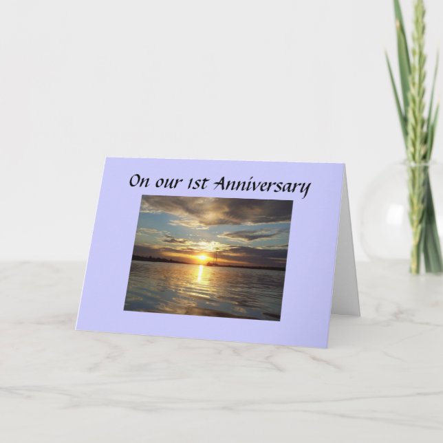 1st ANNIVERSARY SUN WILL RISE BRIGHTER Card (Front)