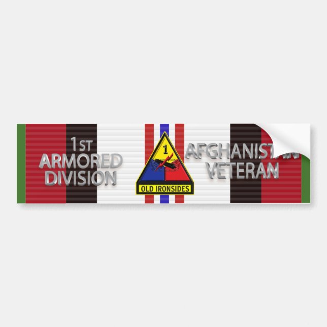 1st Armoured Division Afghanistan Veteran Bumper Sticker (Front)