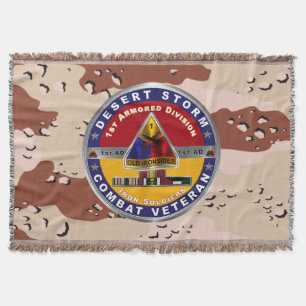 1st Armoured Division Desert Storm Veteran Throw Blanket