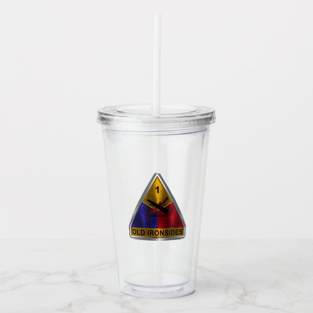 1st Armoured Division “Old Ironsides” Acrylic Tumbler (Front)