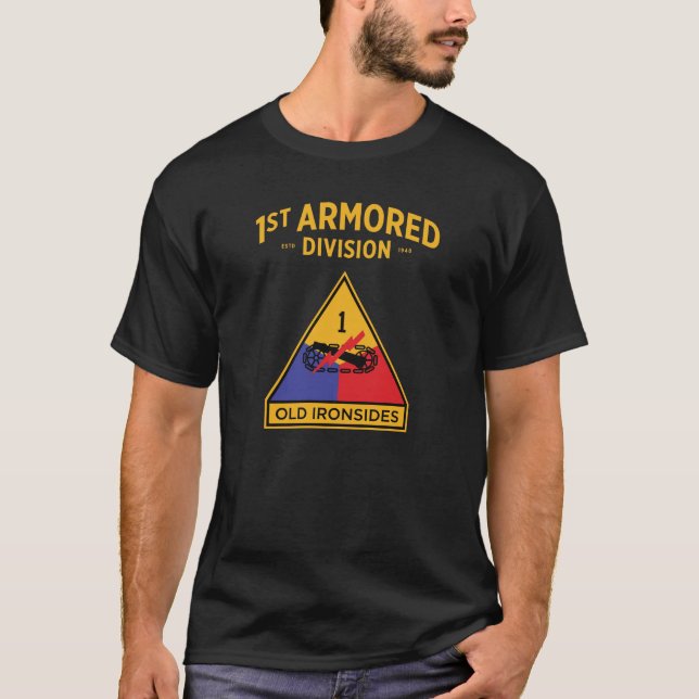 1st Armoured Division "Old Ironsides" Badge T-Shirt (Front)