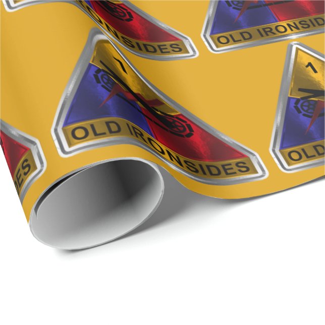 1st Armoured Division Silver Framed Patch Wrapping Paper (Roll Corner)