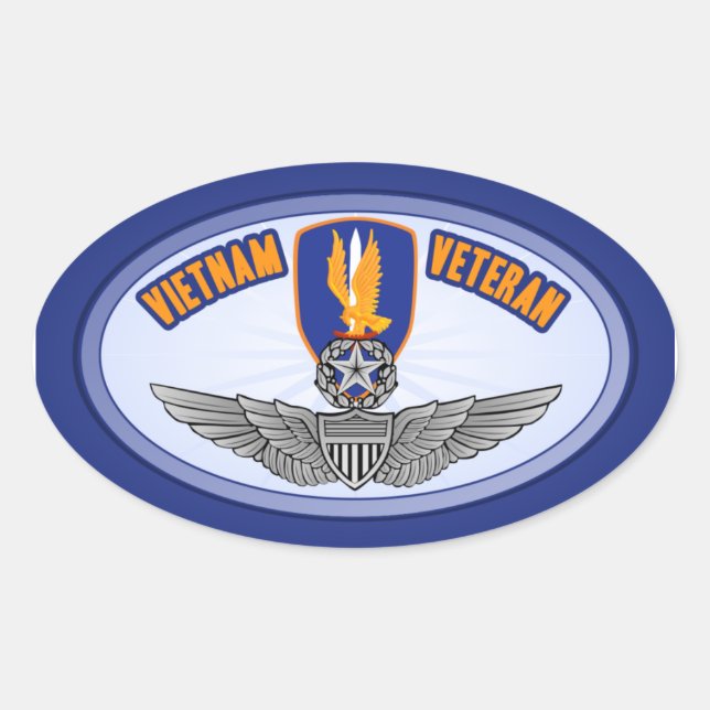 1st Avn Bde Master Aviator Oval Sticker (Front)
