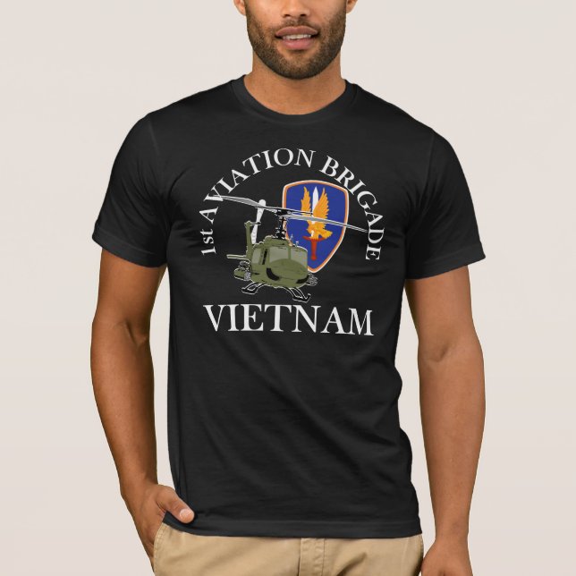 1st AVN BDE Vietnam Vet Huey T-Shirt (Front)