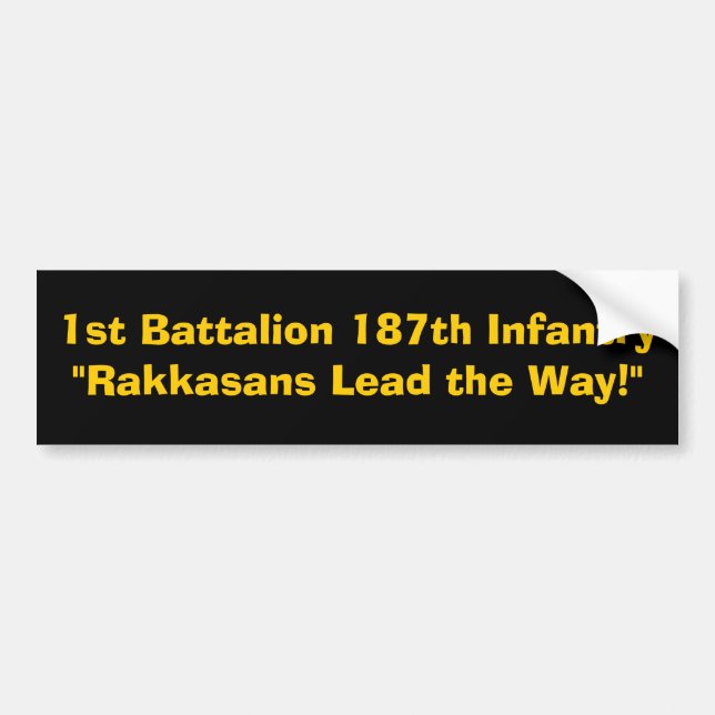 1st Battalion 187th Infantry"Rakkasans Lead the... Bumper Sticker (Front)