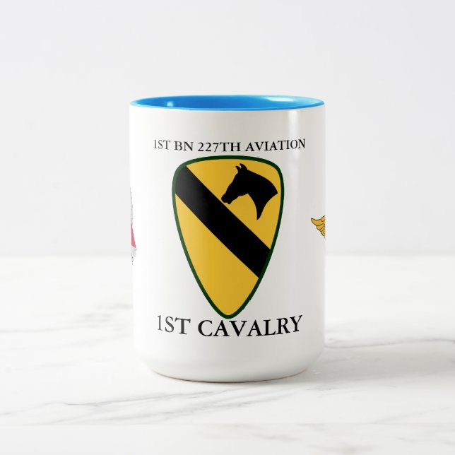 1ST BATTALION 227TH AVIATION 1ST CAVALRY  Two-Tone COFFEE MUG (Center)