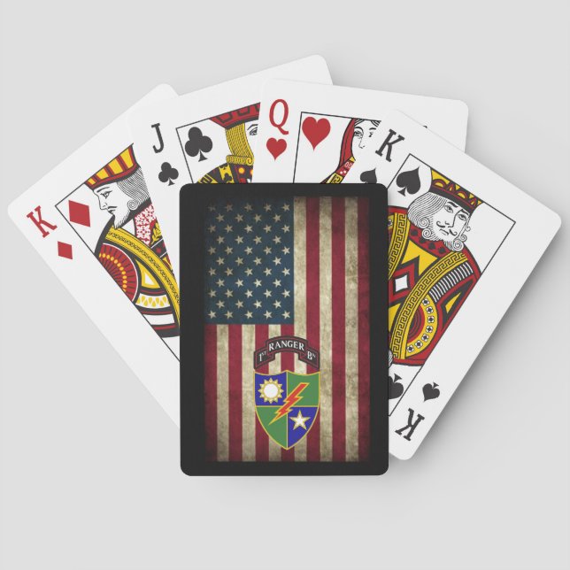 1st Battalion - 75th Ranger Regiment Playing Cards (Back)