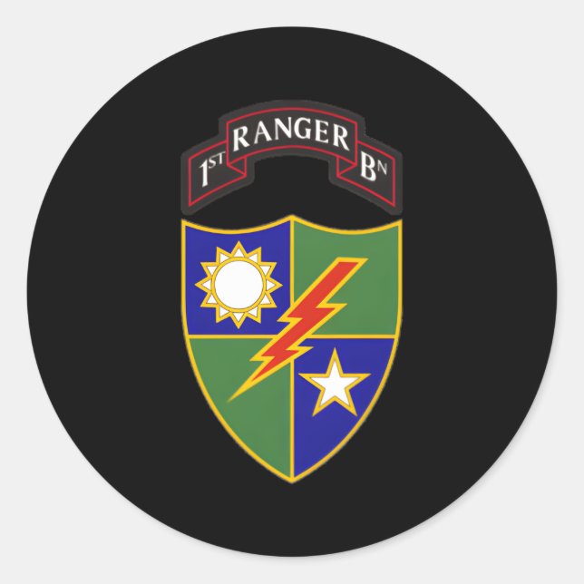 1St Battalion 75Th Ranger Regit Classic Round Sticker (Front)