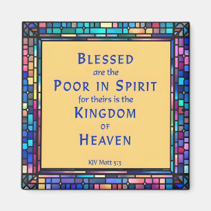 1st Beatitude from Sermon on the Mount Magnet
