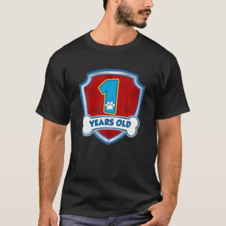 1St Birthday 1 Years Old Patrol Dogs Lover Kids T-Shirt