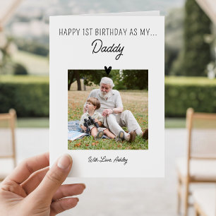 1st Birthday as Daddy Baby's First Birthday Card
