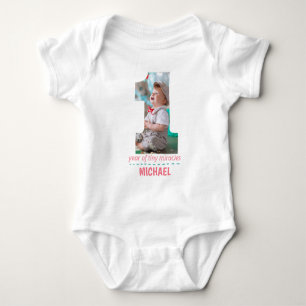 1ST BIRTHDAY BABY CLOTHES CUSTOM PHOTO BODYSUIT