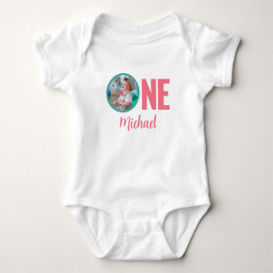 1ST BIRTHDAY BABY CLOTHES CUSTOM PHOTO BODYSUIT