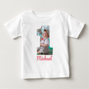 1ST BIRTHDAY BABY CLOTHES CUSTOM PHOTO T-Shirt