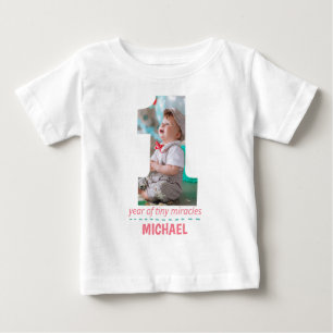 1ST BIRTHDAY BABY CLOTHES CUSTOM PHOTO T-Shirt
