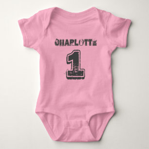 1st Birthday Baby Girl Sport Baby Bodysuit